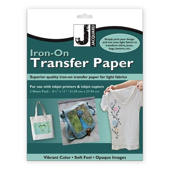 Jacquard Iron-On Transfer Paper for Light Colored Fabrics