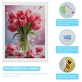 thumbnail image 3 of Diamond Art Kit for Adults, Pink Tulips In Glass Jar Decor Diamond Painting for Adults Beginners, 5D DIY Diamond Art Painting Kits, Colorful Diamond Painting Craft for Home Decor 12x16, 3 of 7