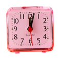 thumbnail image 1 of Homeholiday Square Small Bed Alarm Clock Transparent Case Compact Travel Clock Mini Children Student Desk Watch, 1 of 8