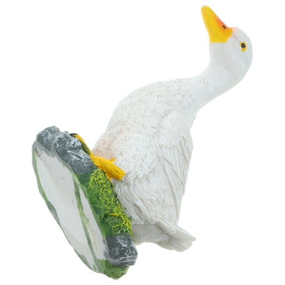 2 Pcs Resin Crafts Decor for Home Realistic Model Statue for Garden White Garden Pond Decor Garden Decor