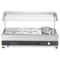 thumbnail image 3 of KFFKFF Commercial Soup Warmer, Electric Food Warmer Steam Table Countertop Bain Marie Two 6.34QT Pots & Four 1/2 Pans，86~185°F Adjustable Temp,1500W, 3 of 9