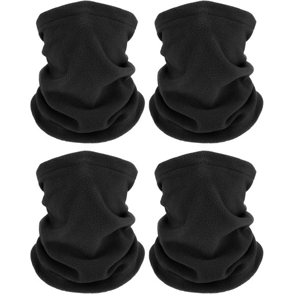 4 Pieces Winter Neck Warmers Fleece Gaiter Windproof Face Covering