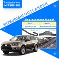 thumbnail image 2 of HAHDAXIA Windshield Wiper Blades Replacement for 2007-2013 Mitsubishi Outlander Original Factory Quality Front Rear Wipers Blade Set for My Car - 24'' 21'' 12'' (Pack of 3), 2 of 7