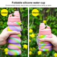 thumbnail image 4 of Agua Deportiva Taza De Agua Plegable De Silicona Con Cordón Para Deportes Al Aire Libre Camping 500Ml Eigraketly HA043645-01, 4 of 6