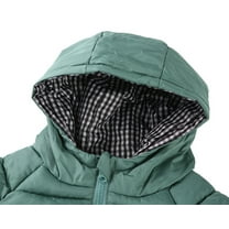 Aayomet Toddler Boys Winter Coat Boys Girls Waterproof Hooded Jackets Cotton Lined Rain Jackets,Green 4-5 Years