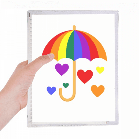 Rainbow Umbrella Love Tolerance Notebook Loose Diary Refillable Journal Stationery