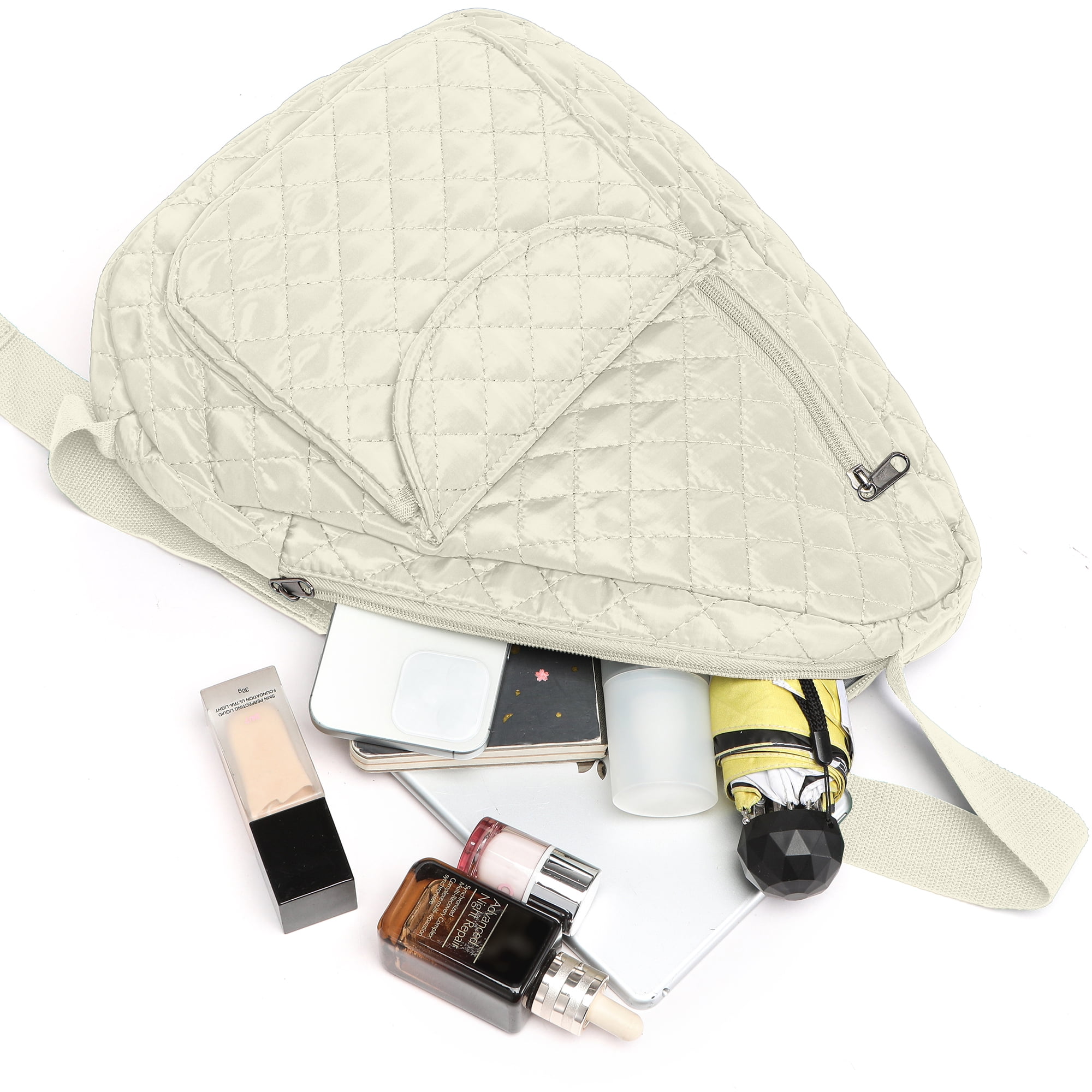 2-Piece Unisex Quilted Nylon Sling Bag Set – Large-Capacity Crossbody Bags with Chest & Shoulder Wear Options, Ideal for Travel, Hiking, Work & Commute