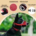 thumbnail image 2 of GFDYREE Dog Muzzle Anti Biting Barking and Chewing with Comfortable Mesh Soft Fabric and Adjustable Strap, Suitable for Small, Medium and Large Dogs(Red(3D Mesh),XS), 2 of 7