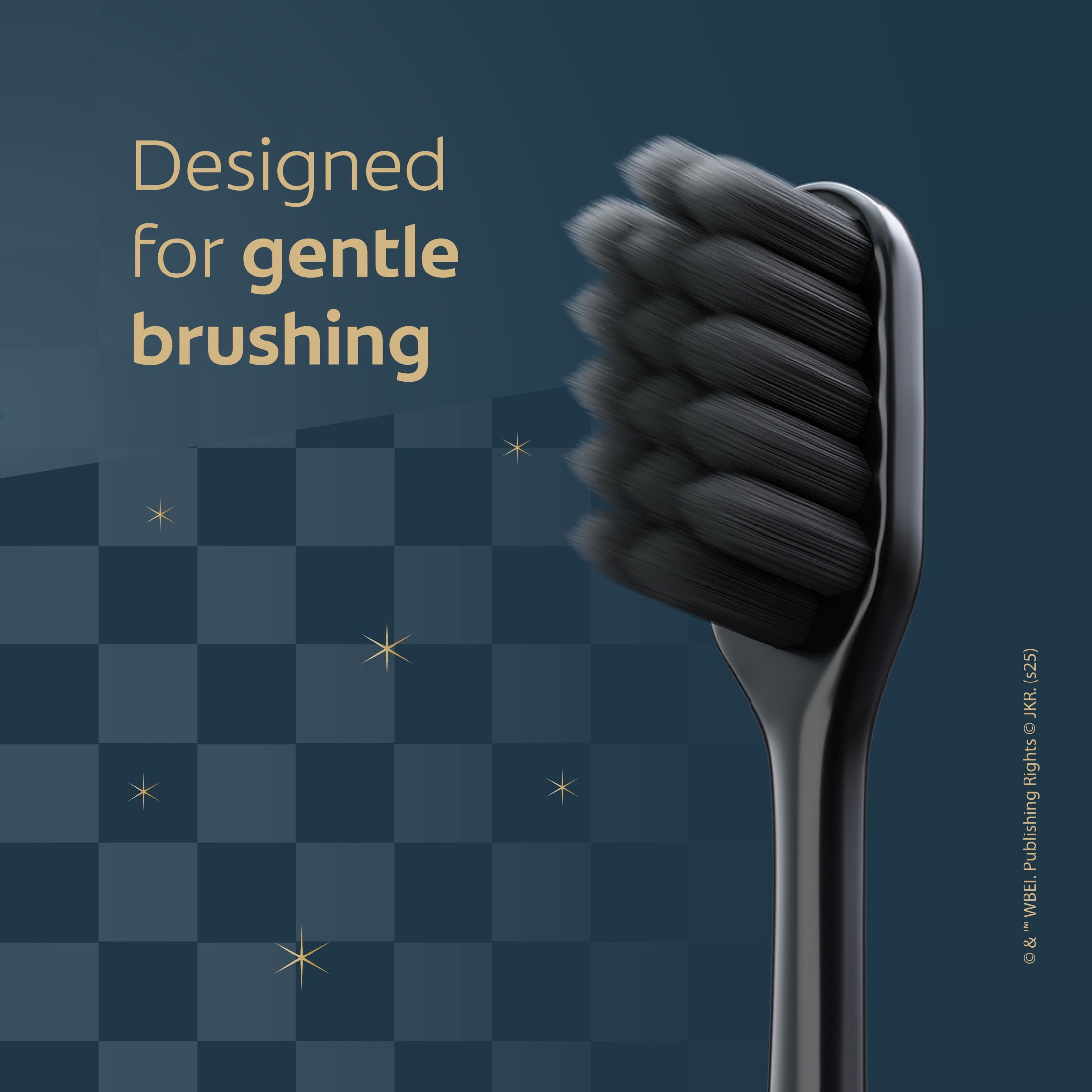 Colgate Harry Potter Soft Bristled Adult Toothbrushes, Gold and Black, 2 Count