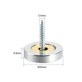 thumbnail image 2 of Uxcell 0.98'' Mirror Screws Decorative Cap Cover Nails Polished Stainless Steel Silvery 8pcs, 2 of 5