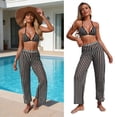 thumbnail image 2 of Lerpwige 3PCS Striped Swimsuit Top and Pants Set Comfortable Wear for Active Women, 2 of 11