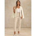 thumbnail image 4 of DARING DIVA Women's Cape Sleeve Blazer Work Open Front Jacket Coat S White, 4 of 6