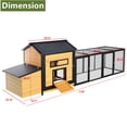 thumbnail image 2 of Aukfa 118" Large Chicken Coop Wood Chicken Run Cage w/ Nest Box and Pull-on Tray for Outdoor, Backyard, Oak, 2 of 10