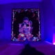 thumbnail image 1 of Tapiz fluorescente con diseño de árbol de la vida, calavera, cielo estrellado, fondo de luz negra, tela decorativa para colgar en el dormitorio, 1 of 5