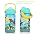 thumbnail image 5 of CaseTown 12oz Kids Insulated Water Bottle, Leak-proof Toddler Cup With Straws Lids, Kids Water Bottles For School Boys Girls, Stainless Steel Vacuum Insulated Bottle For Kids (Dinosaur), 5 of 7
