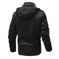 thumbnail image 3 of ohmzyzo Men's Winter Hooded Jackets Multi Pockets Zipper Front Coats Thick Thermal Fleece Lined Coats Slim Work Cargo Jackets for Men XL, 3 of 8