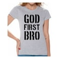 thumbnail image 1 of Awkward Styles God First Bro T Shirt for Women Christian Clothes for Ladies Jesus Womens T-Shirt Christian Gifts Jesus Shirts Jesus Clothing Jesus T Shirt for Her God First Bro Ladies Shirt, 1 of 4