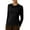 Black, variant on Modern Drape Collar Knitted Top For Women Long Sleeve Casual Pullover With Elegant Hanging Neckline Soft Everyday Sweater XXL Size Black