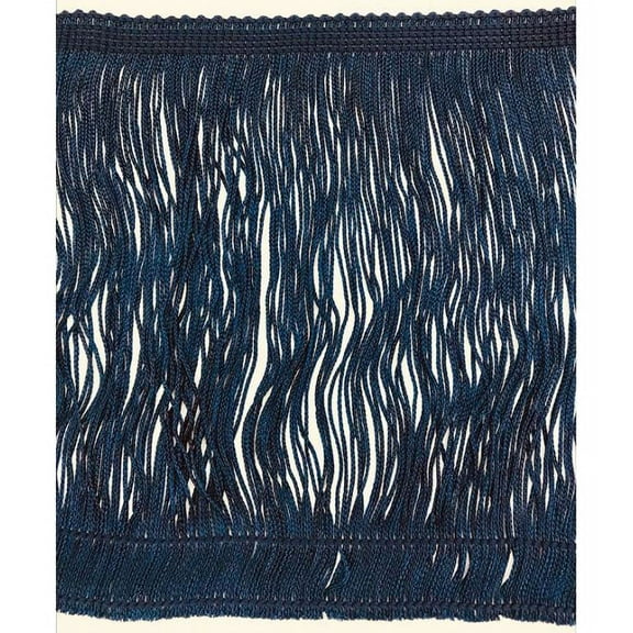 Trimplace Navy 8" Rayon Chainette Fringe