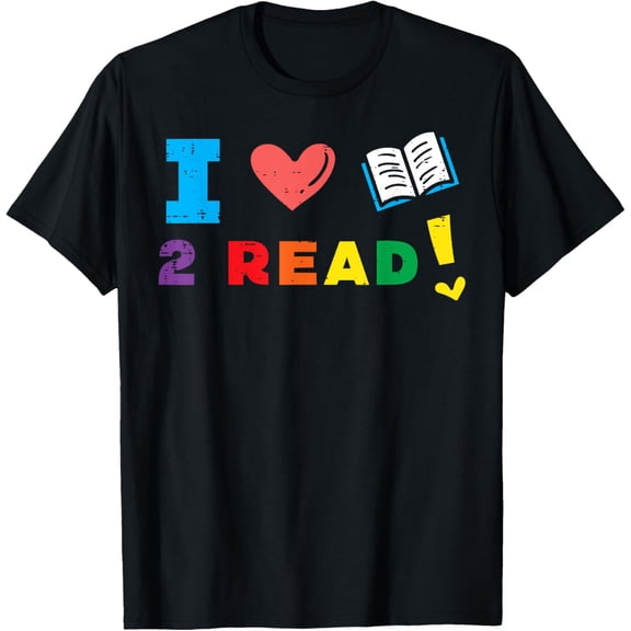 I Love Book To Read Bookworm Librarian Women Boys Girls Kids T-Shirt