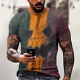 thumbnail image 2 of Men's Halloween Skull Patchwork Graphic T-Shirt Crew Neck Short Sleeve Casual Streetwear Top, 2 of 6