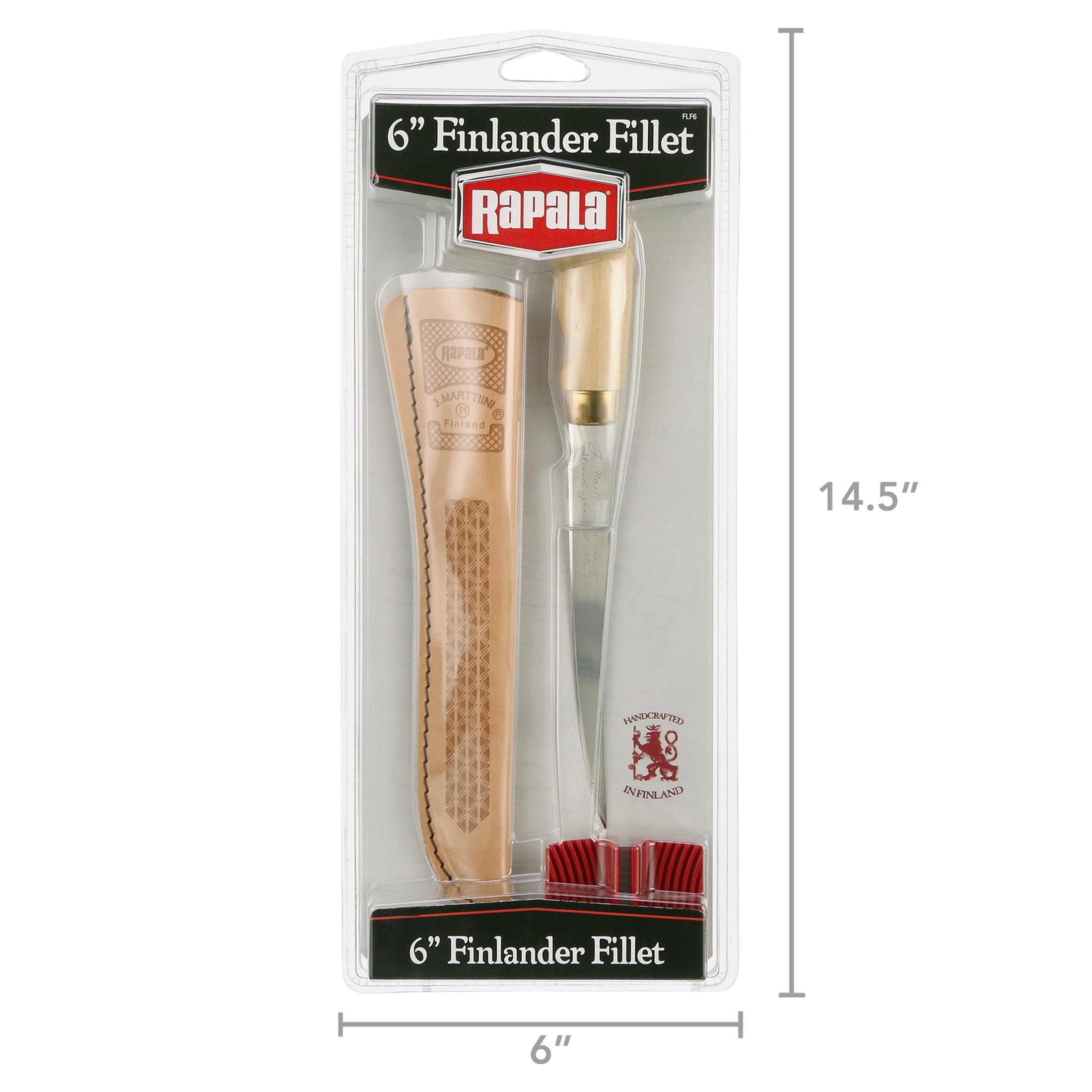 Rapala FLF6 Fillet Knife with Leather Sheath and Sharpener 