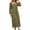 LL40-Green, variant on Women's Square Neck Long Sleeve Maxi Dress, Elastic Cuff Loose Fit Flowy Dress for Vacation Daily Wear Fall Wedding Guest, Women's Plus L
