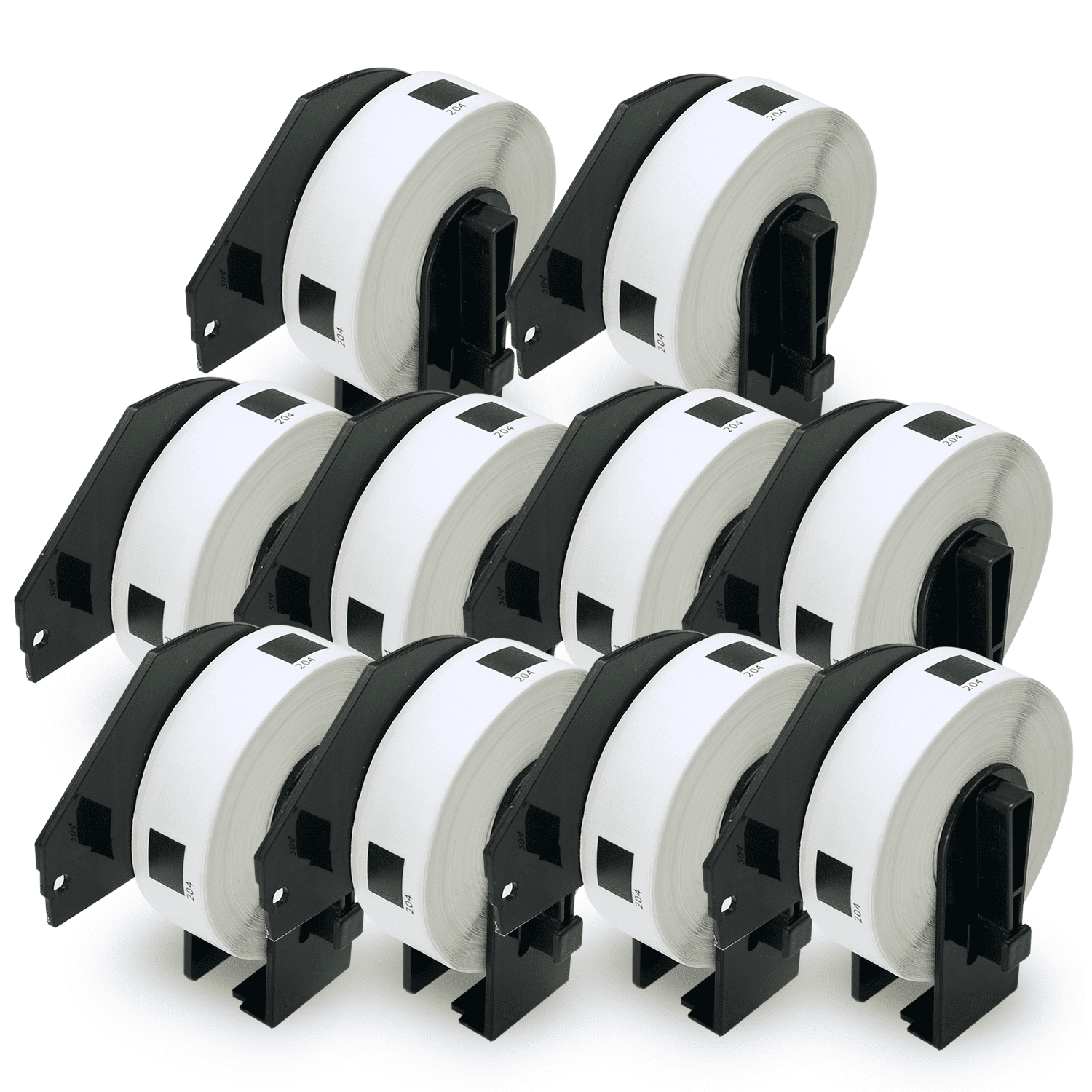 62mm x 15.2m 10 Rolls Compatible Brother DK-2212 2-3//7 x 50 Continuous Length Matte Film Tape with Two Refillable Cartridge Frame BETCKEY