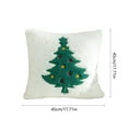 thumbnail image 3 of Nkmbld Christmas Throw Pillows Velvet Embroidered Santa Claus Pillow Covers for Winter Holiday Farmhouse Home Sofa Couch Decoration, Green, 3 of 8