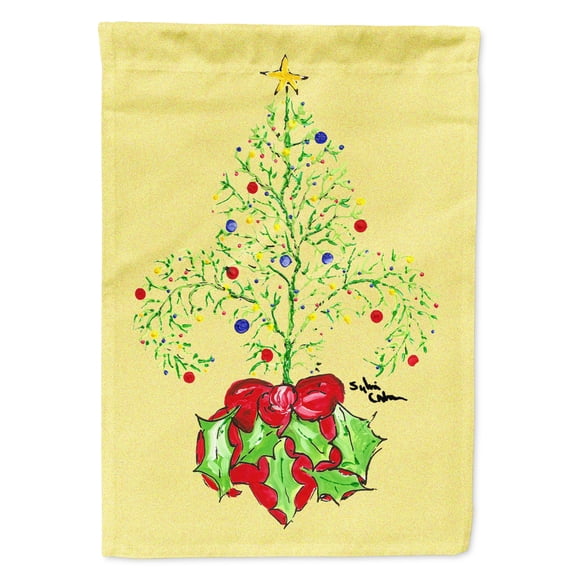 Carolines Treasures 8501-FLAG-PARENT Christmas Tree Fleur de lis Flag  multicolor