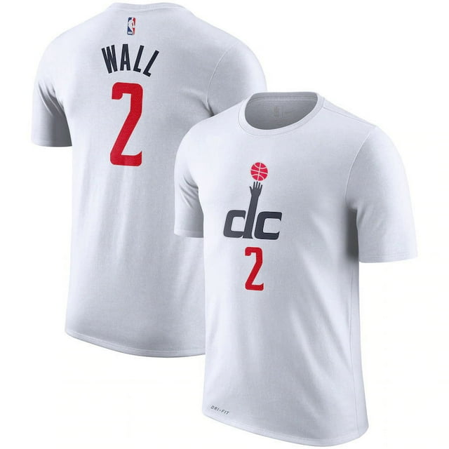 T-Shirt en Coton de Performance NBA Basketball Washington Wizards Statement Edition avec Nom et Numéro