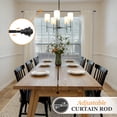 thumbnail image 4 of Kenney® Finn 5/8" Fast Fit? Easy Install Decorative Window Curtain Rod, 36-66", Weathered Brown, 4 of 11