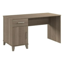 Pemberly Row 54W Office Desk with Drawers in Ash Gray - Engineered Wood
