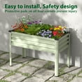 thumbnail image 3 of VEIKOUS 48''Lx23''Wx32''H Raised Garden Bed, Steel Planter Box W/Drainage and Detachable Liner, 7.5 Cu Ft Capacity, Cream White, 3 of 16