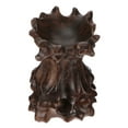 thumbnail image 4 of HIAKDOFT 1Pcs Decorative Display Pedestal Wood Carving Base Coffee Color Crystal Ball Holder, 4 of 8