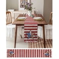 thumbnail image 6 of Hokiten Table Runners 48 Inches Long Dress Scarves, 4th of July Farmhouse Kitchen/Dining Table Runner, Short Coffee Tablerunners, Independence Day Patriotic Star 13x48 Inch, 6 of 7
