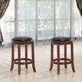 thumbnail image 4 of Costway Set of 2 24'' Swivel Bar stool Leather Padded Dining Kitchen Pub Chair Backless, 4 of 10
