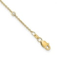 thumbnail image 2 of Primal Gold 14 Karat Yellow Gold Diamond Station Cable Necklace, 2 of 4