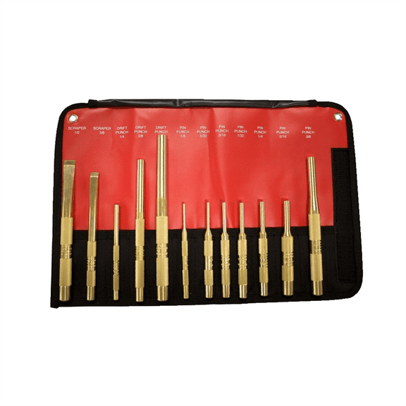 12-PC BRASS PUNCH AND SCRAPER (METRIC)
