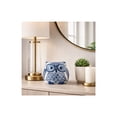thumbnail image 3 of Owl Ceramic Figurine Sculpture for Home and Bathroom Decor - Traditional Stoneware Statue for Office and Room - Decorative Ornament for Living Room, Shelf and Coffee Table Decor - 5", Blue & White, 3 of 11