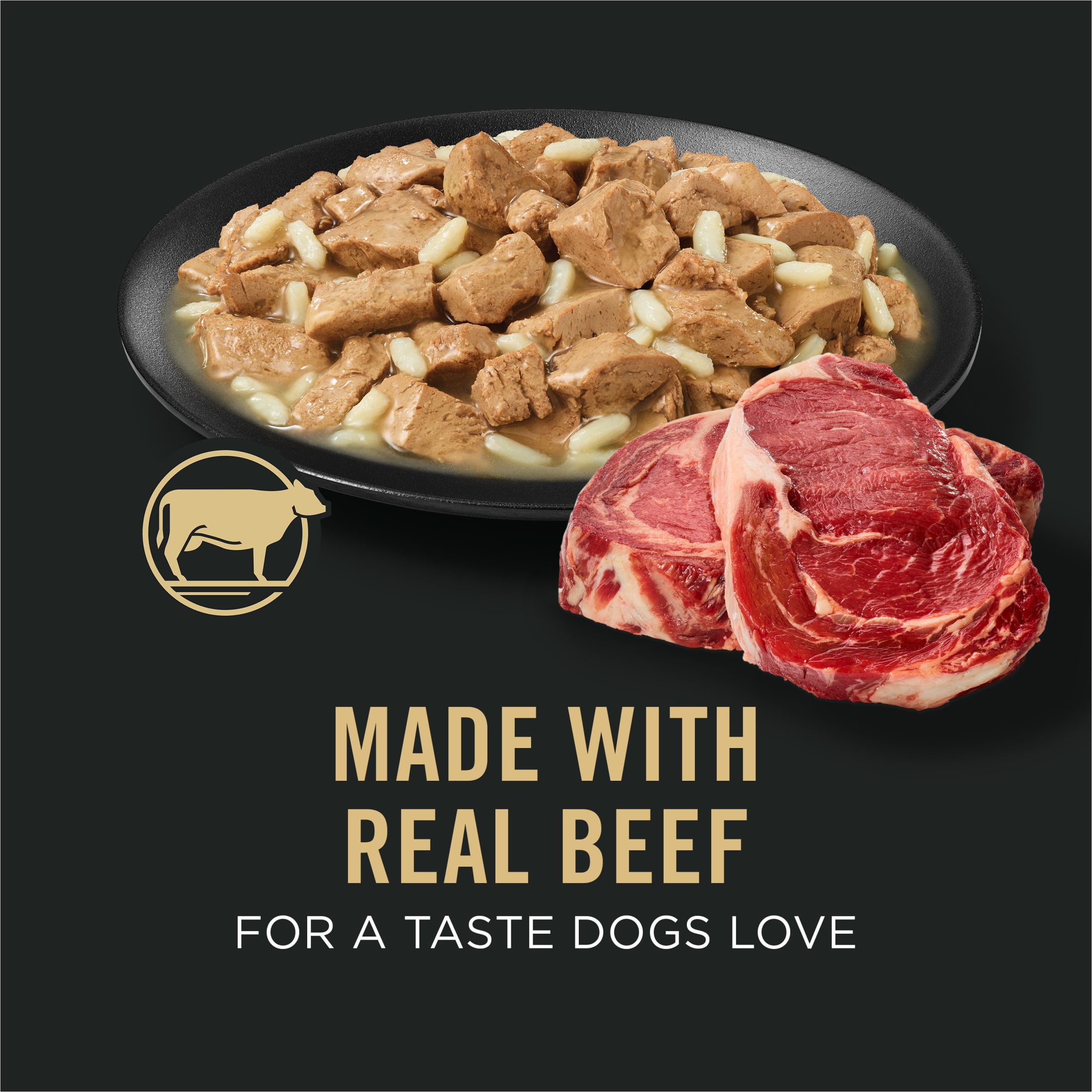 Purina Pro Plan Gravy Large Breed Dog Food, Beef and Rice Entrée, 13 oz Can