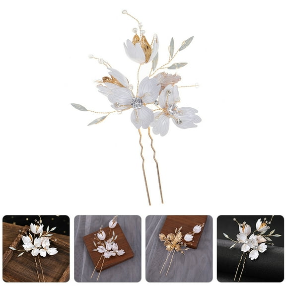 WHAMVOX  Bridesmaid Hair Accessories Wedding Clip White Headpiece Mother