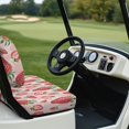 thumbnail image 3 of Yuyamidu Strawberry Golf Cart Seat Cover Backrest Cover Set of 2 Pink Travel Sports Cart Seat Cushion Covers for 2 Person Seats Club Car Golf Cart Accessories, 3 of 7
