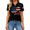 thumbnail image 5 of Women's 250 Year American Anniversary Shirt Patriots Short Sleeve Polo Shirts Freedom Fashion Independence Day T-Shirts - Polo Shirt 4Th of July Shirt Independence Day commemoration Top Black L, 5 of 5