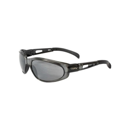 Smoked Grey Lens - Curv Unisex Riders Snug Sunglasses - Smoke Lenses & Crystal Gray Frame 01-29