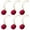 Red, variant on Christmas Felted Acorns Ornaments, Set of 6, 1 Inch