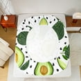 thumbnail image 5 of jejeloiu Avocado Full Size Sheets,Green Fruit Bed Sheets,Black Geometric Dots Sheet Sets For Kids,Breathable Home Decor,4pcs, 5 of 7