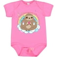 thumbnail image 3 of Inktastic Sloth Yoga Rainbow Girls Baby Bodysuit, 3 of 5