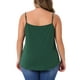 thumbnail image 3 of Camiseta sin mangas de encaje en V para mujeres de tallas grandes 1X verde, 3 of 6