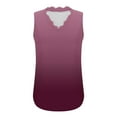 thumbnail image 6 of Titcea Tank Top for Women(S-2XL), Gradient Print Lace V-Neck Sleeveless T Shirts Loose Breathable Hawaiian Beach Vacation Summer Casual Tops, 6 of 7
